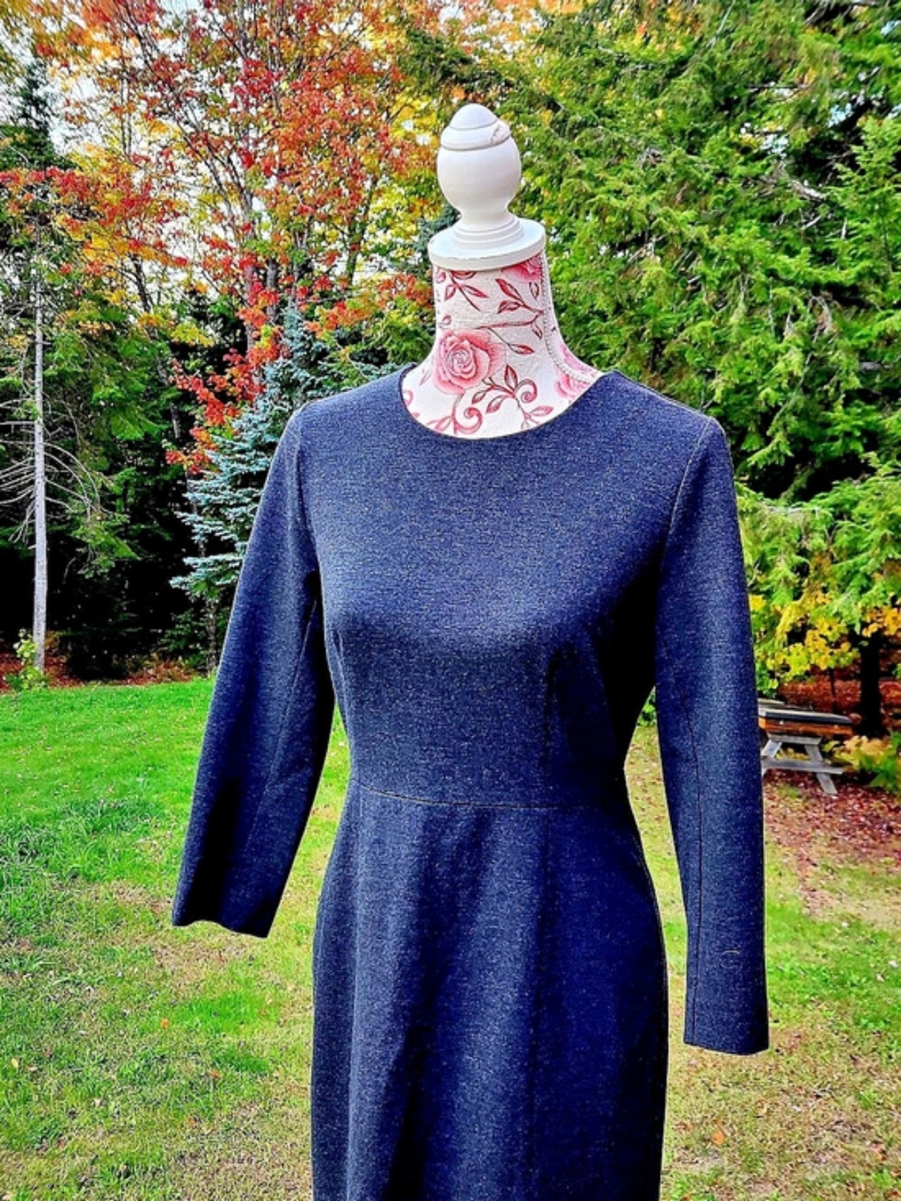 J.Crew Gray Long Sleeve Midi Dress Size 6 Like New